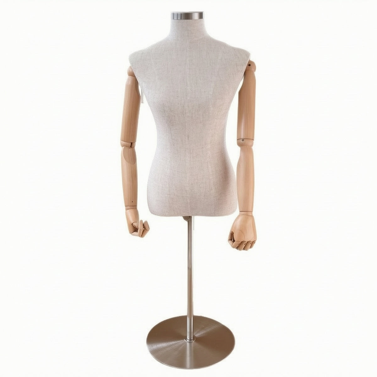 Dress Form Mannequin with Arms Articulated Mannequin Torso with Arms Freestanding Female Torso Display for Boutiques, Photo Studios