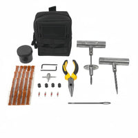 32 Pieces Easy Storage Flat Tire Repair Kit Portable Case Flat Tire Repair Set Compact for Truck Owners, Roadside Emergency, Overlanding