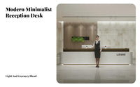 Modern Reception Desk Sturdy and Wear-Resistant Commercial Reception Counter Spacious Workspace Minimalist Welcome Desk for Retail Lobby, SOHO