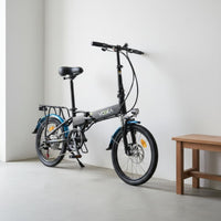 Ultralight 20 Inch Folding Electric Bicycle Pedal Assist Foldable Electric Bike Aluminum Frame Electric Cycle Shock Absorption for Women, Commuting, Travel, City Riding