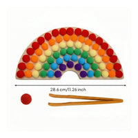 Fine Movement Skills Wooden Chopstick Training Toy Early Math Child-Led Counting Toy Number Recognition Coordination Game Quantity Learning for Preschoolers, Kids, Toddlers, Kindergarten, Classroom