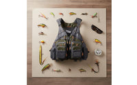 Multiple Pockets Mesh Fishing Vest Front Zipper Sleeveless Fishing Vest Wide Shoulder Straps Outdoor Wear Open Back