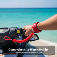 Waterproof Coiled engine cut-halt ignition Key Universal Fit Boat engine cut-halt ignition Lanyard Strong Metal fastener Engine Stop Cord buoyant Design for personal watercraft Riders, Boaters, Watercraft users, aquatic activities