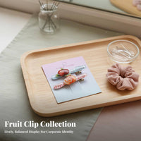 2 Pieces Cartoon Fruit Barrette Versatile Fruit Hair Clip Set Sweet Cute Side Forelock Clip for Girls, Teenagers, Daily Wear, Birthdays, Festivals