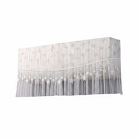 Split Cooling Unit Curtain Cover Easy to Install Cooling Unit Dust Cover Decorative Lace Trim for Living Room