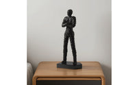 Human Figurine Mosaic Tabletop Sculpture with Rectangular Base Modern Desktop Figurine for Interior Designers, Art Collectors, Living Room, Bookshelf