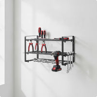 Wall-Mounted Power Tool Organizer 3 Layer Power Tool Organizer Wall Mount Easy Assembly Utility Rack with Shelves for Handymen