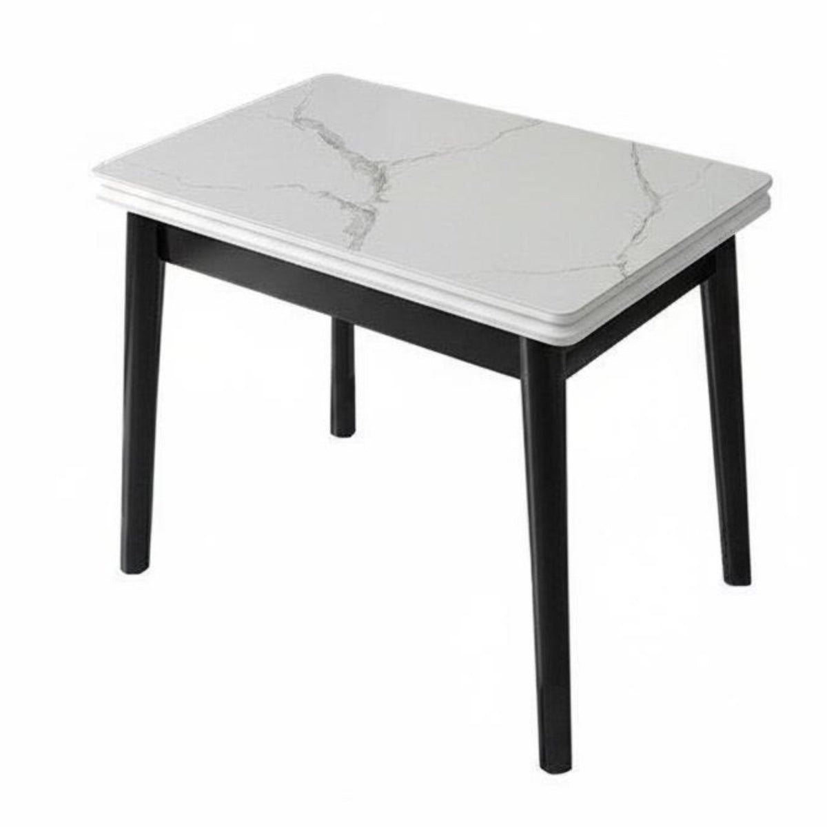 Sintered Stone surface Folding Dining Table with Storage Extendable Design Space-Saving Solution Modern Minimalist design transformable Furniture Multi-Functional for Apartment Dwellers, Small Families, Remote Workers, Living Room, Kitchen, Home Office