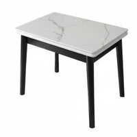 Sintered Stone surface Folding Dining Table with Storage Extendable Design Space-Saving Solution Modern Minimalist design transformable Furniture Multi-Functional for Apartment Dwellers, Small Families, Remote Workers, Living Room, Kitchen, Home Office