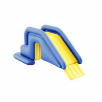 Pool Compatible Kids Inflatable Slide Anti-Tip Wide Base Inflatable Play Slide Indoor Outdoor Use for Poolside, Playground