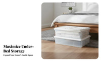 Under-Bed Rolling Drawer Large Capacity Under-Bed Rolling Bin double-sidedOpening Lid