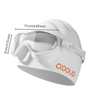Mirrored Swim Goggles with Swim Cap Waterproof Eyewear Adjustable for Swimming Pool
