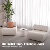 Curved configurable Sectional Nordic design Sofa Creamy cream Living Room Furniture for Business Owners, Homeowners, Reception Area, Office, Large Apartment