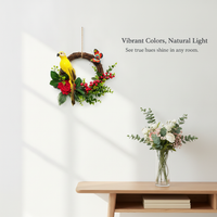 Artificial Flower Wreath Wall Decor for Living Room
