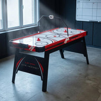 Printed Playing Surface Table Ice Hockey Game Overhead Scoring Frame Cabinet Ice Hockey Game Puck Goals Black Legs