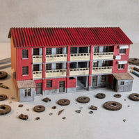 Three-Story N-Scale Building 1:160 Diorama Accessory Vintage Miniature House Architectural for Modelers, Hobbyists, City Layout