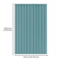 Waterproof Punch-Free Window Shade Moisture-Proof Vertical Pleated Blind Faux Linen Texture Privacy Screen for Bathroom