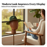 Hairpiece Display Model Hat Display Head Easy to Clean Fiberglass-Reinforced Plastic Oval Mannequin Head Sturdy Smooth Surface