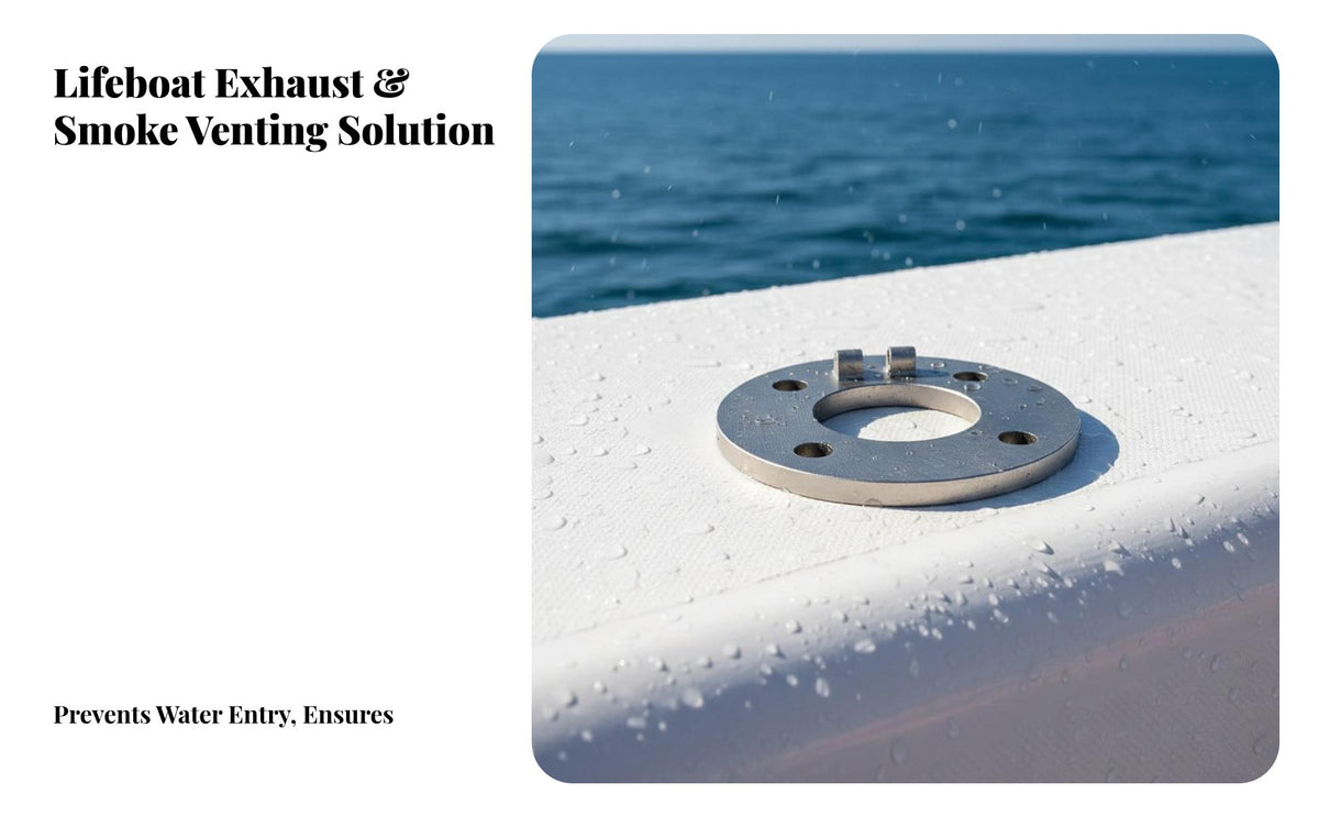 Prevents Water Ingress Lifeboat Exhaust Rain Cap Stainless Steel Exhaust Flapper Heavy Duty Marine Hardware for Shipbuilders, Lifeboats, Boats, Docks