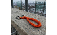 Coiled Double-Hook Safety Lanyard Elastic Tool Lanyard Tool Drop Protection Strap