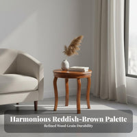 Simple Design Round Two-Tier Table Multi-Purpose 2-Tier Round Table Space-Saving Household Furniture Sturdy Construction for Apartment Dwellers, Homeowners, Families, Living Room, Small Areas, Bedroom, Hallway