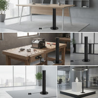 Telescoping Column with Mounting Plate Free-Stop Automatic Rising Support with Lock Buckle for DIYers, Furniture Assembly