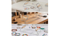 Adjustable Bead Loom with Wooden Rollers DIY Metal Bead Loom Long-Lasting Stable for Hobbyists