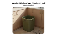 Plastic Trash Can Basic Design Plastic Garbage Can Lidless Top Wastebasket Modern Minimalist Waste Basket Long-Lasting
