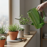 1.5L Long Spout Watering Can with Shower Nozzle for Indoor Outdoor Plants