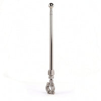 Stainless Steel Telescopic Flagpole Rustproof Flagpole with Mounting Base Locking Flag Pole Heavy Duty for Motorcyclists, Cyclists, Scooters