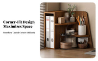 Corner storage rack Space Saving Storage Rack Tiered Design for Study Room, Bedroom