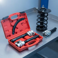 Strut Spring Compressor Tool Kit Molded Hooks Strut Spring Compressor Tool Secure Locking for DIY Enthusiasts, Garage