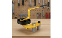 Non-Slip Handle Deck Board Straightening Tool Curved Arm Deck Board Straightener Contact Point Wheel Knurled Posts