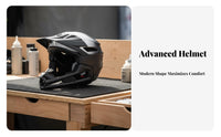 Full Face Bike Helmet Gradient Color Full Face Mountain Bike Helmet Eyewear Compatible Adjustable Visor for Mountain Riders
