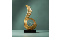 Modern Resin Sculpture Creative Shape Aesthetic Table Decoration Gold Centerpiece Statue Lustrous Finish for Living Room