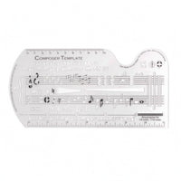 Music Notation Template Ruler Rounded Corners Music Scoring Guide Ruler Portable Musical Symbol Stencil