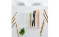 Acrylic Straw Storage Rack unobstructedFrame Multi-Compartment Straw Rack Slim