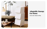 Front-Opening Wheeled Container Clear View Doors Household Storage With casters