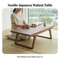 full wood Construction Japanese design Tea Table Space-Saving foldable Floor Table Multi-Purpose Household Furniture adaptable for Apartment Dwellers, Homeowners, Minimalists, Bay opening, Balcony, floor mat room Room, Small Spaces