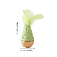 Tumbler Cat Toy With Bell Feather Wobble Toy Promotes Exercise Cat Teaser Rod for Cats, Kittens