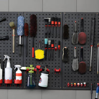 Car Detailing Tool Rack Customizable Layout Wall Mount Tool Board Space Saving Wall Mounted Organizer System for Mechanics, Auto Repair Shop, Workshop