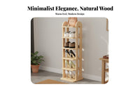 Wooden Shoe Rack Adjustable Shelves Multi-Layer Shoe Shelf Space-Saving Household Storage for Apartment Dwellers, Homeowners, Hallway, Closet, Bedroom