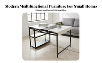 Space-Saving transformable vertical surface Cabinet Desk Foldable Design Folding Table Multi-Functional Household Furniture Integrated Storage for Apartment Dwellers, Students, Home Office Workers, Small areas, Dorm Room, Bedroom