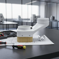 Quick Release Brush Seal Dust Hood Double Duct CNC Router Dust Cover Wear Resistant Nylon CNC Vacuum Brush Multi-Process for Woodworkers, Wood Cutting, Engraving, Workshop