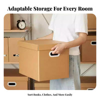 Lidded storage Box long-lasting Moving Container Portable for Students, Professionals