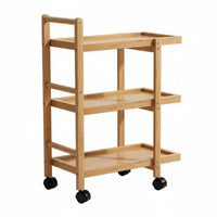 Multi-Functional 3-Tier Rolling Rack With Wheels Storage Trolley Simple Design Utility Cart 360° Swivel Casters for Homeowners, Students, Living Room, Bedroom, Kitchen, Bathroom
