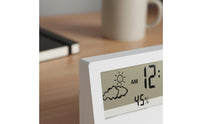 Multifunctional Temperature Humidity Clock Minimalist Design Digital Alarm Clock Timekeeping Device for Students, Desktop