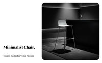 Modern Design Minimalist Bar Stool Sturdy and Long-Lasting Counter Chair High Load-Bearing Capacity Seating Furniture Ergonomic Seat for Cafe Owners, Homeowners, Adults, Reception Desk, Restaurant, Kitchen Island, Dining Room
