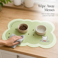 Pet Feeding Mat Waterproof PVC Placemat for Cats and Dogs