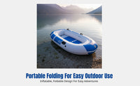Inflatable Dinghy, Reinforced PVC Kayak, Foldable Fishing Boat for Outdoor Leisure